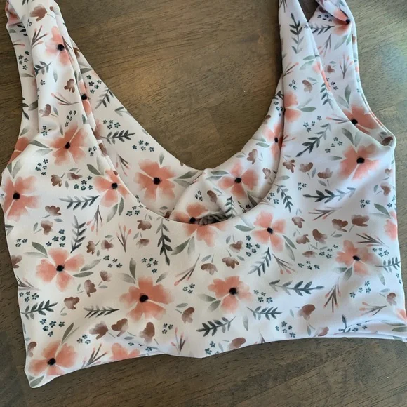 Imagine Perry Tie-Front Swimsuit Top in Blooming Peach - Picture 4 of 5